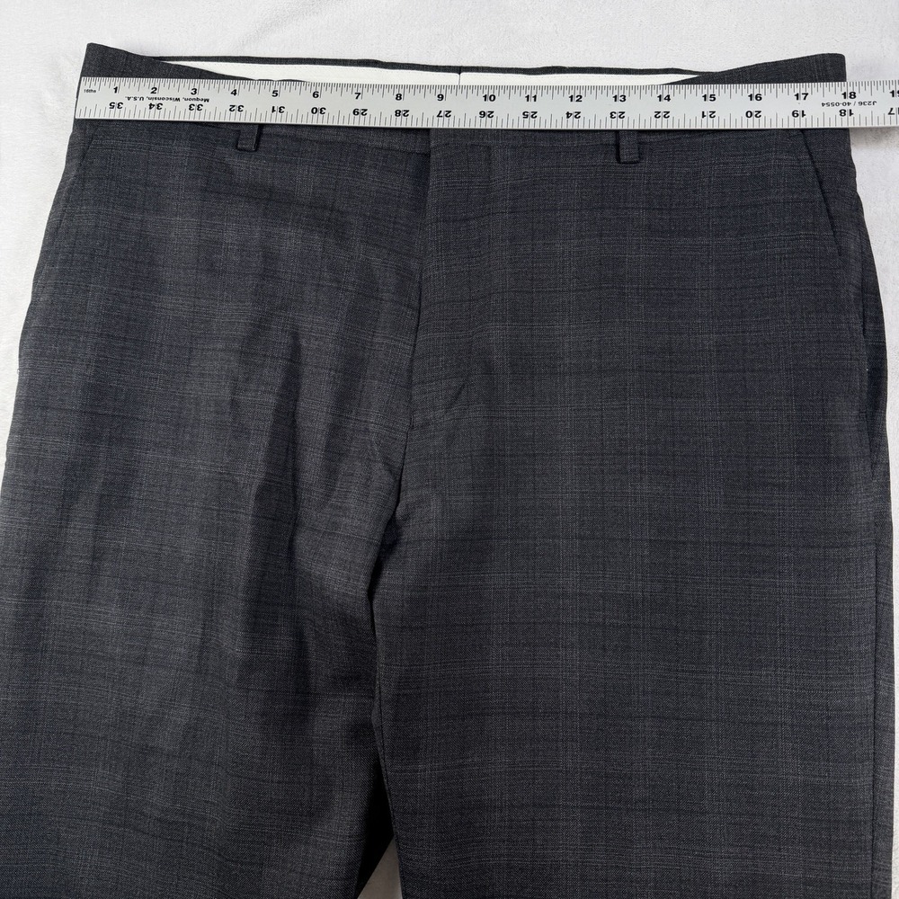 Jos A Bank 1905 2 Pc Suit Men 42S 36x28 Slim Fit Gray Plaid Wool Spandex Stretch - Picture 11 of 16